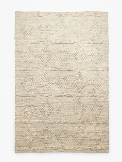 Handmade Modern Off White, Gray And Coffe Kilim