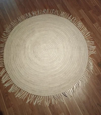 Handmade Modern Cashmere Round Crochet
