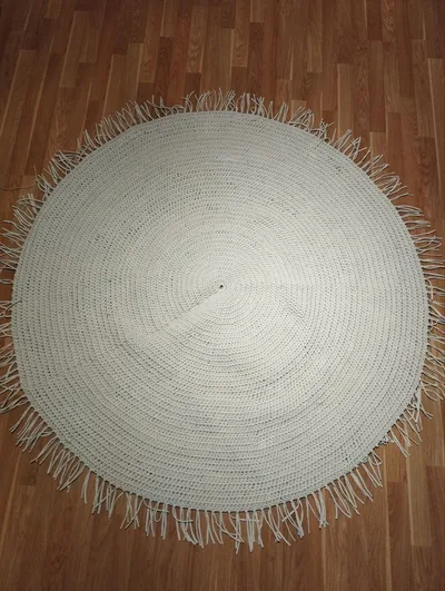 Handmade Modern Light Gray Crochet