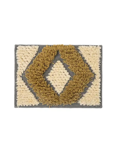 Handmade Modern Off White, Gray And Beige Door Mat