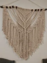 Handmade Modern Off White Makramya