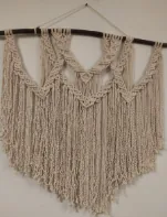 Handmade Modern Off White Makramya
