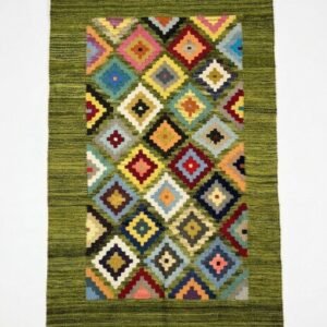 Handmade Modern Colorful And Light Green Kilim