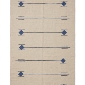Handmade Modern Gray And Dark Blue Kilim