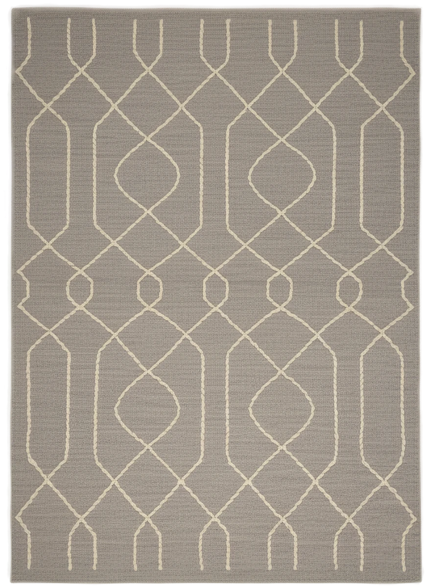 Handmade Modern Caffe And Dark Gray Kilim