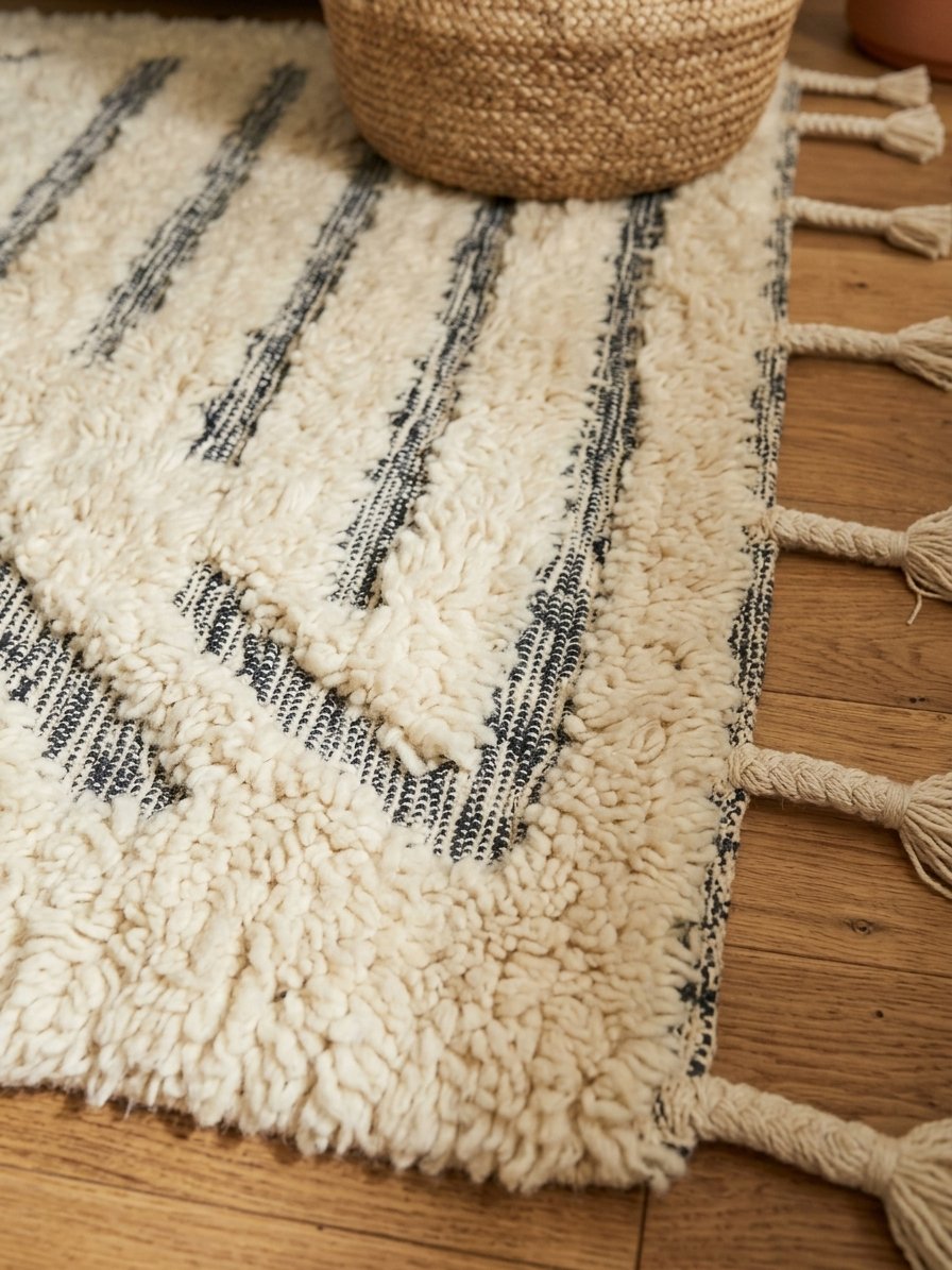 Handmade Modern Dark Gray And Off White Kilim - Image 4
