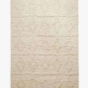 Handmade Modern Off White, Gray And Coffe Kilim