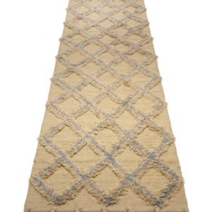 Handmade Modern Beige And Gray Kilim