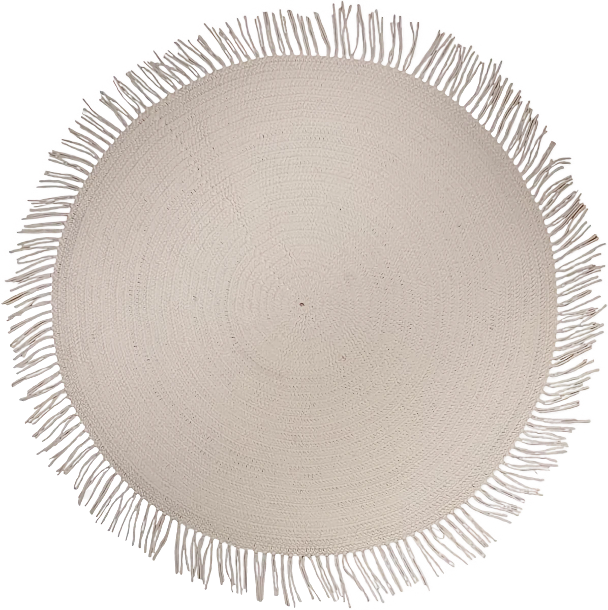 Handmade Modern White Round Crochet
