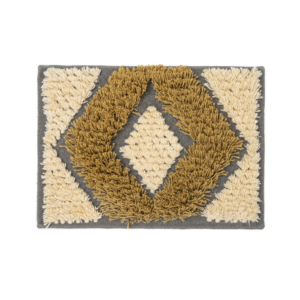 Handmade Modern Off White, Gray And Beige Door Mat