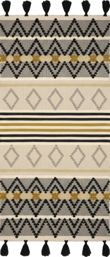 Black, Off White And Beige