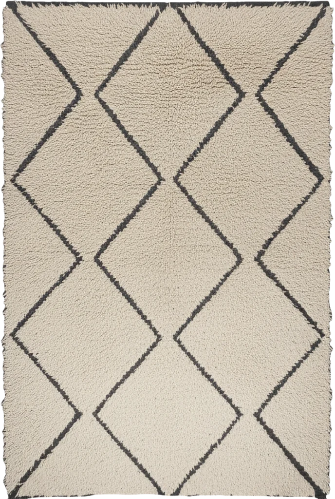Handmade Modern Gray And White Kilim