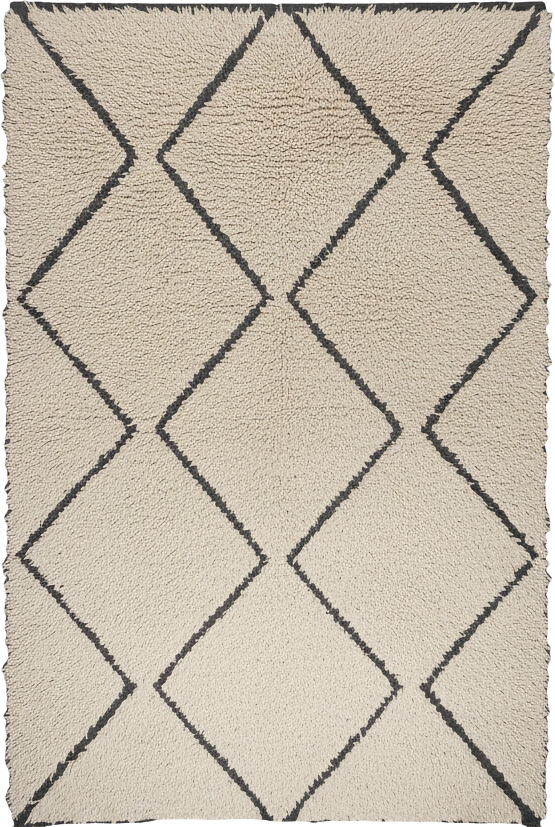 Handmade Modern Gray And White Kilim