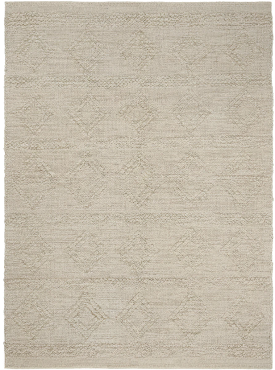Handmade Modern Off White, Gray And Coffe Kilim