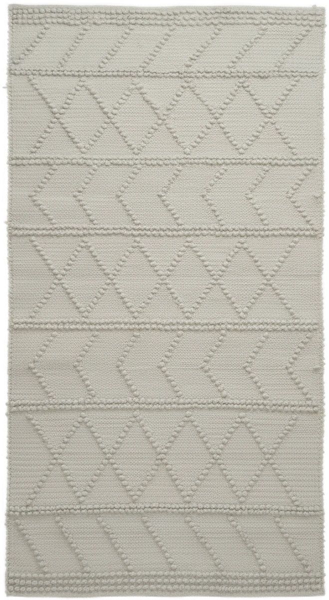 Handmade Modern White Cotton Kilim