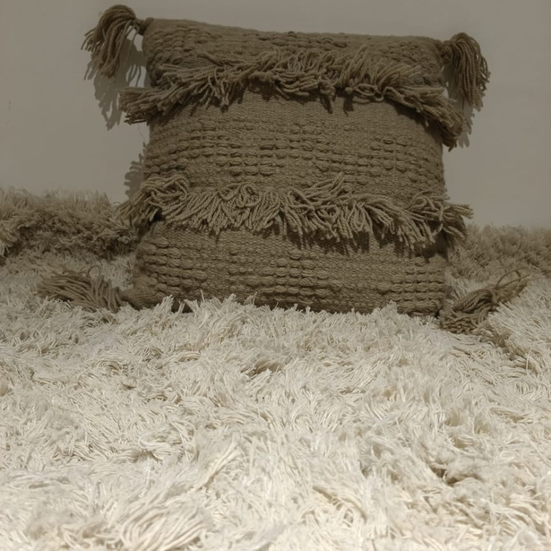 Handmade Modern Beige Cushion