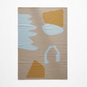 Handmade Modern Based Beige, Off White And Brown