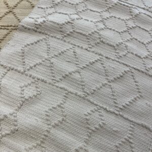 Handmade Modern White Cotton Kilim