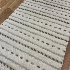 Handmade Modern Beige And Brown Cotton Kilim