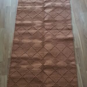 Handmade Modern  Brown Cotton Kilim