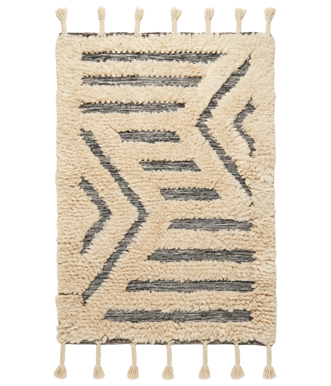 Off-white & gray 3D kilim