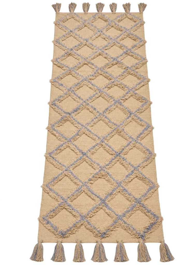 Handmade Modern Beige And Gray Kilim