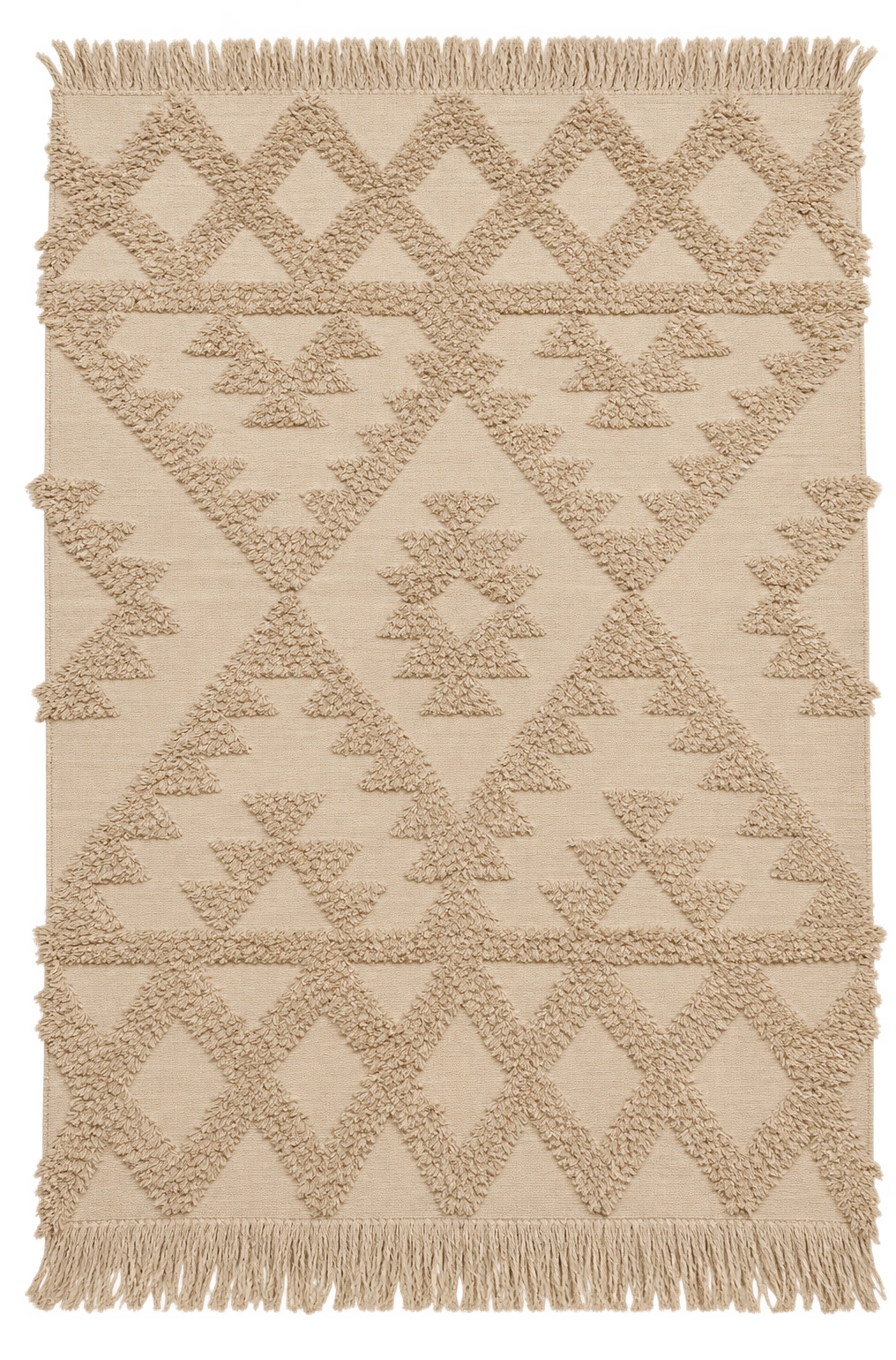 Handmade Modern Beige-Off White Kilim