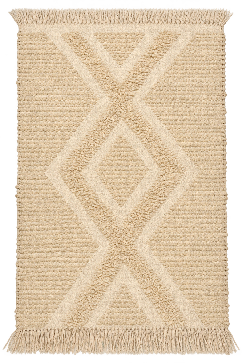 Handmade Modern Off White Kilim