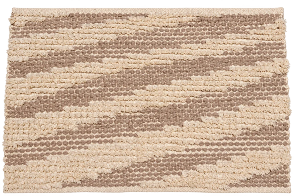 Handmade Modern Light Brown And Beige Door Mat