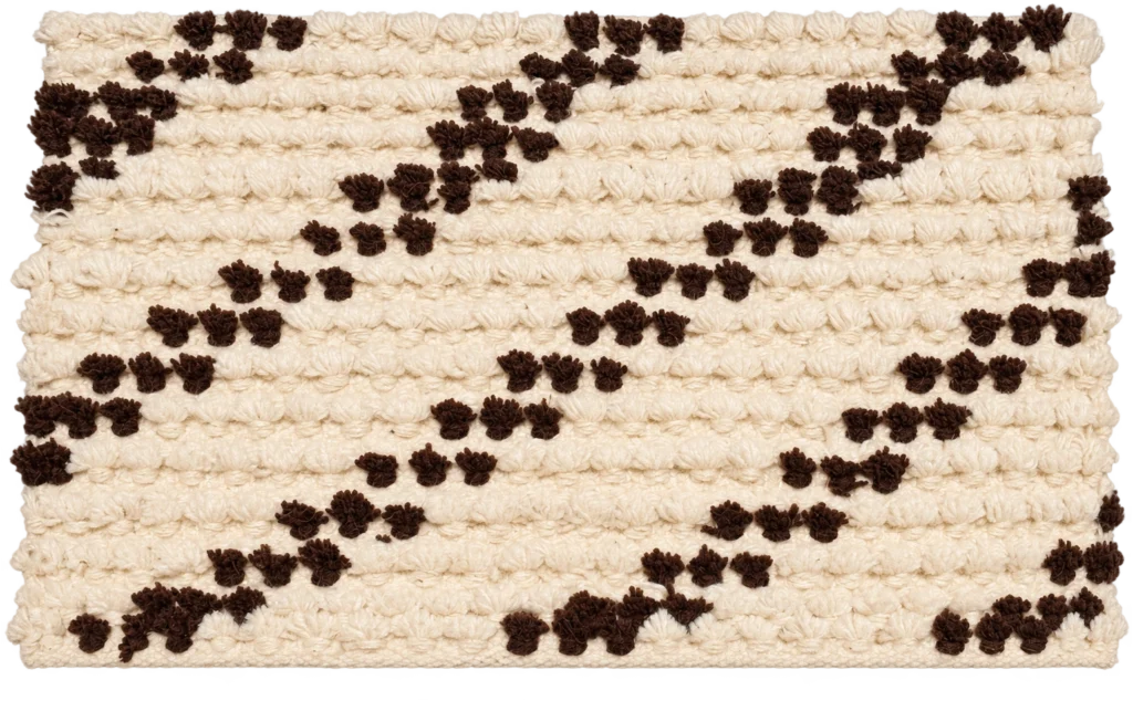 Handmade Modern Beige And Light Brown Door Mat