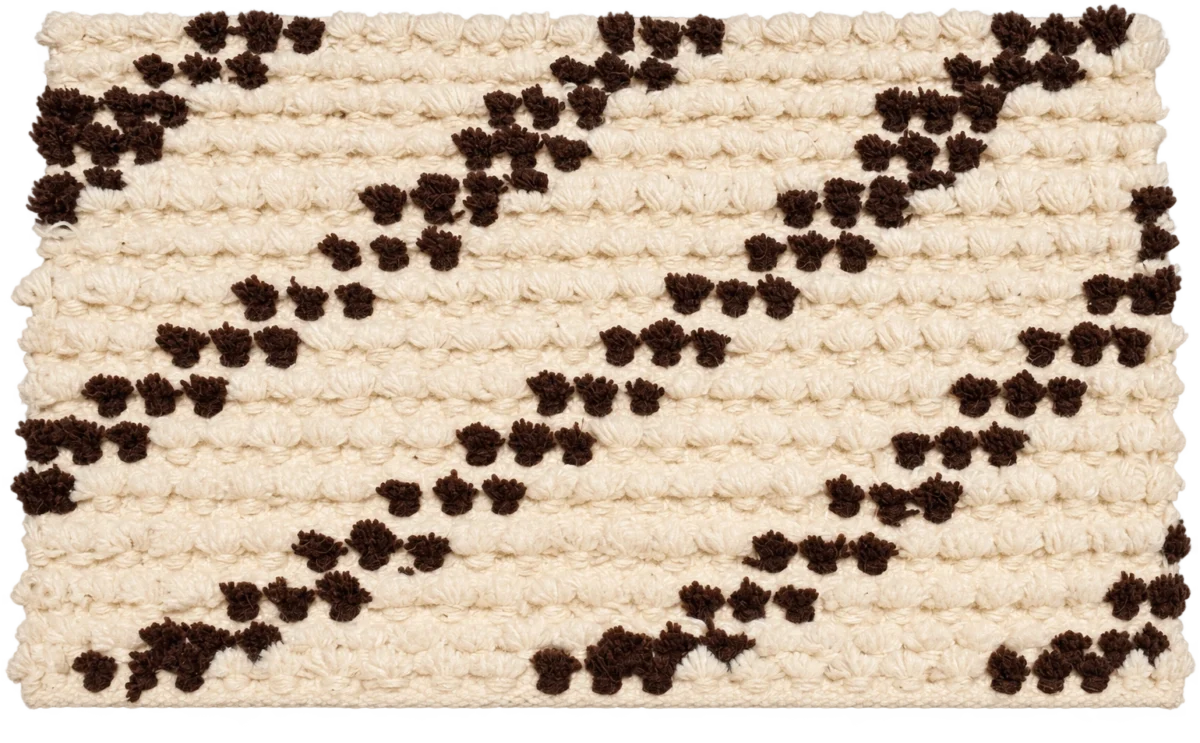 Handmade Modern Beige And Light Brown Door Mat