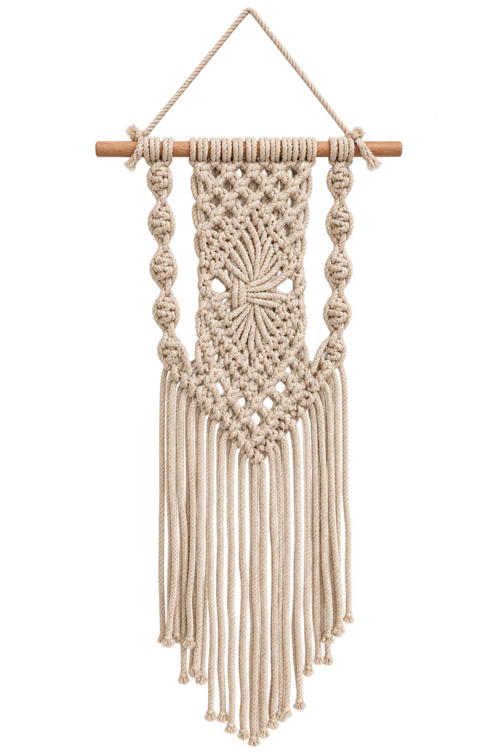 Handmade Modern Off White Makramya