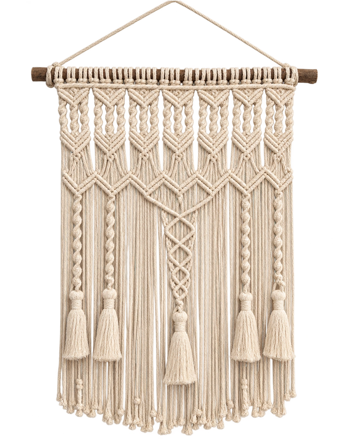 Handmade Modern Off White Makramya