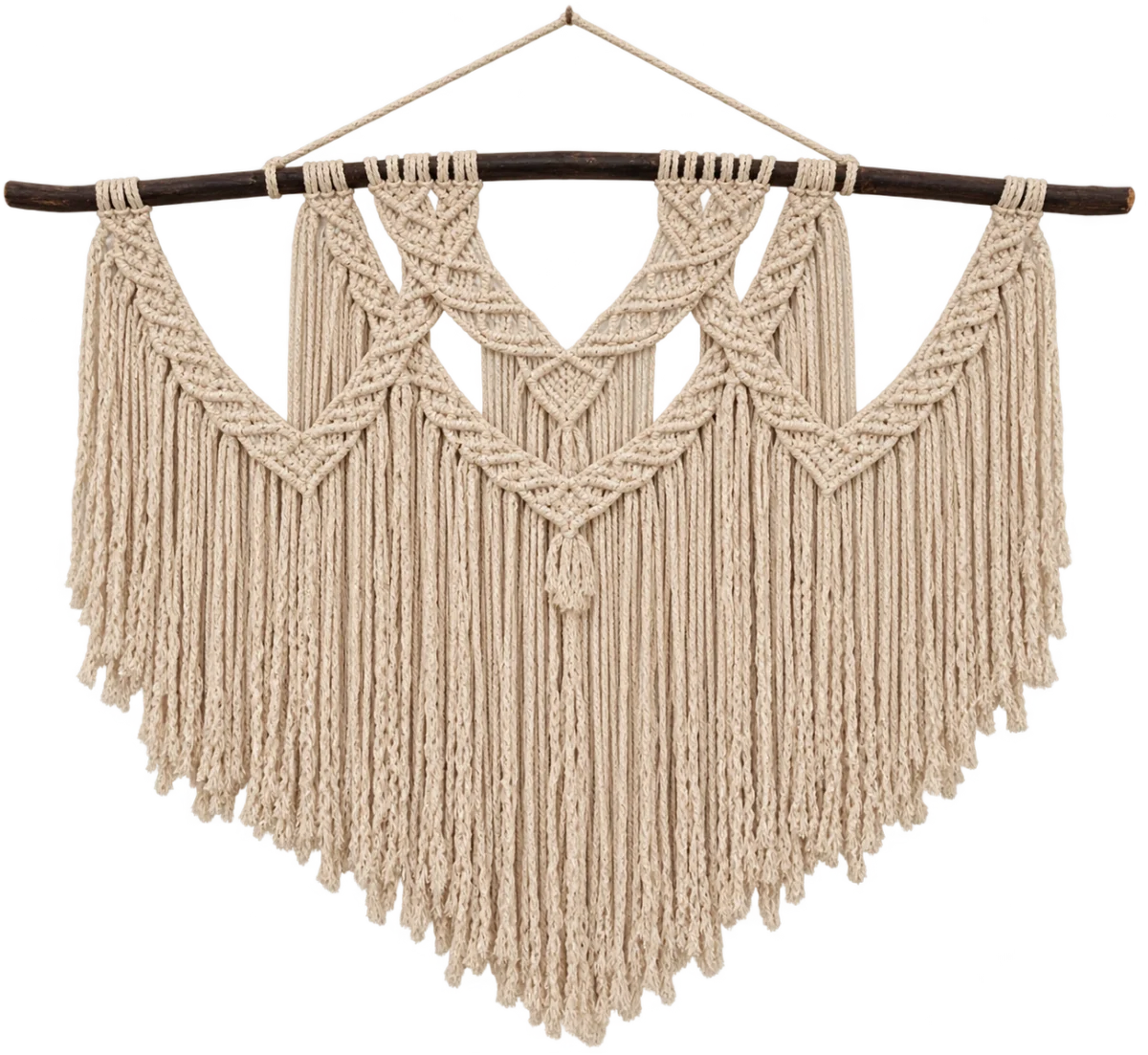 Handmade Modern Off White Makramya