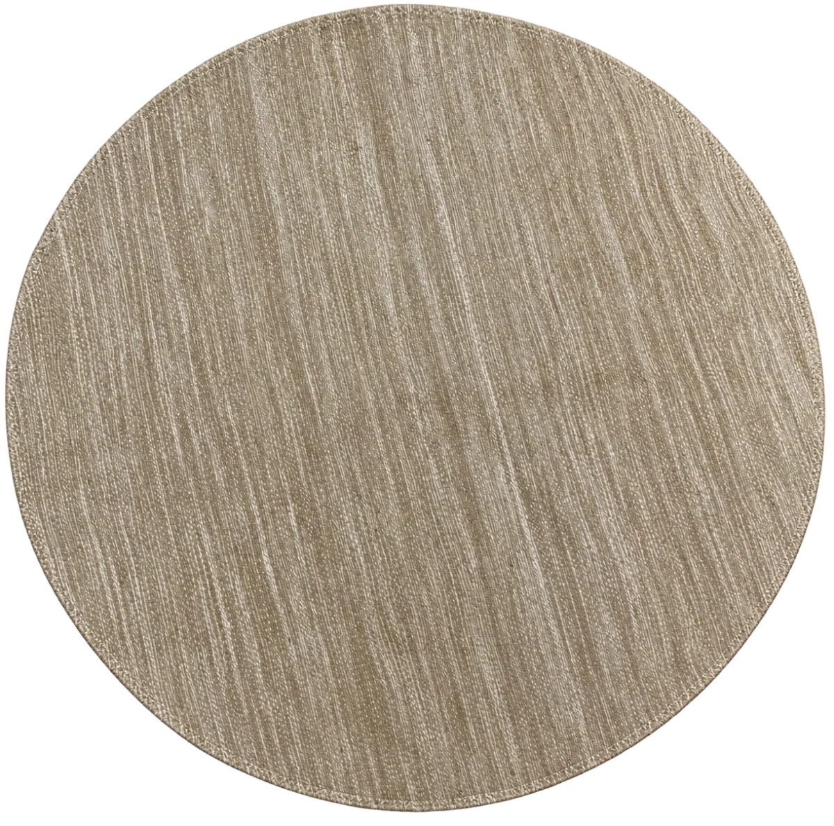 Handmade Modern Beige Rounded Kilim