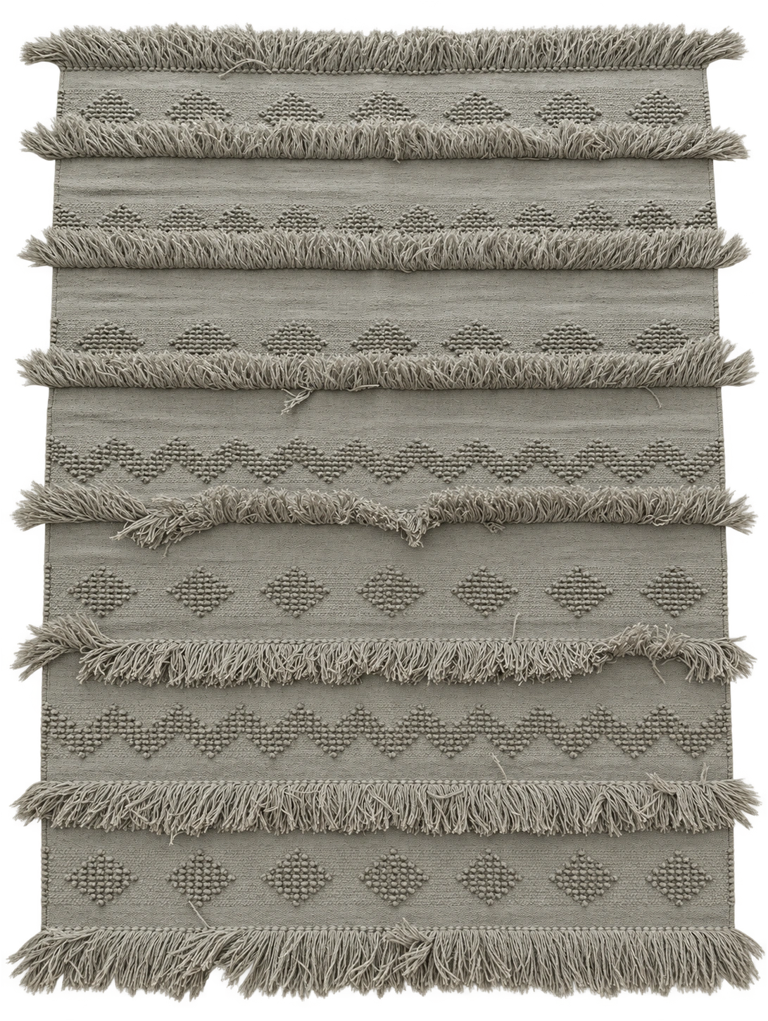 Handmade Modern Dark Gray 3D Kilim