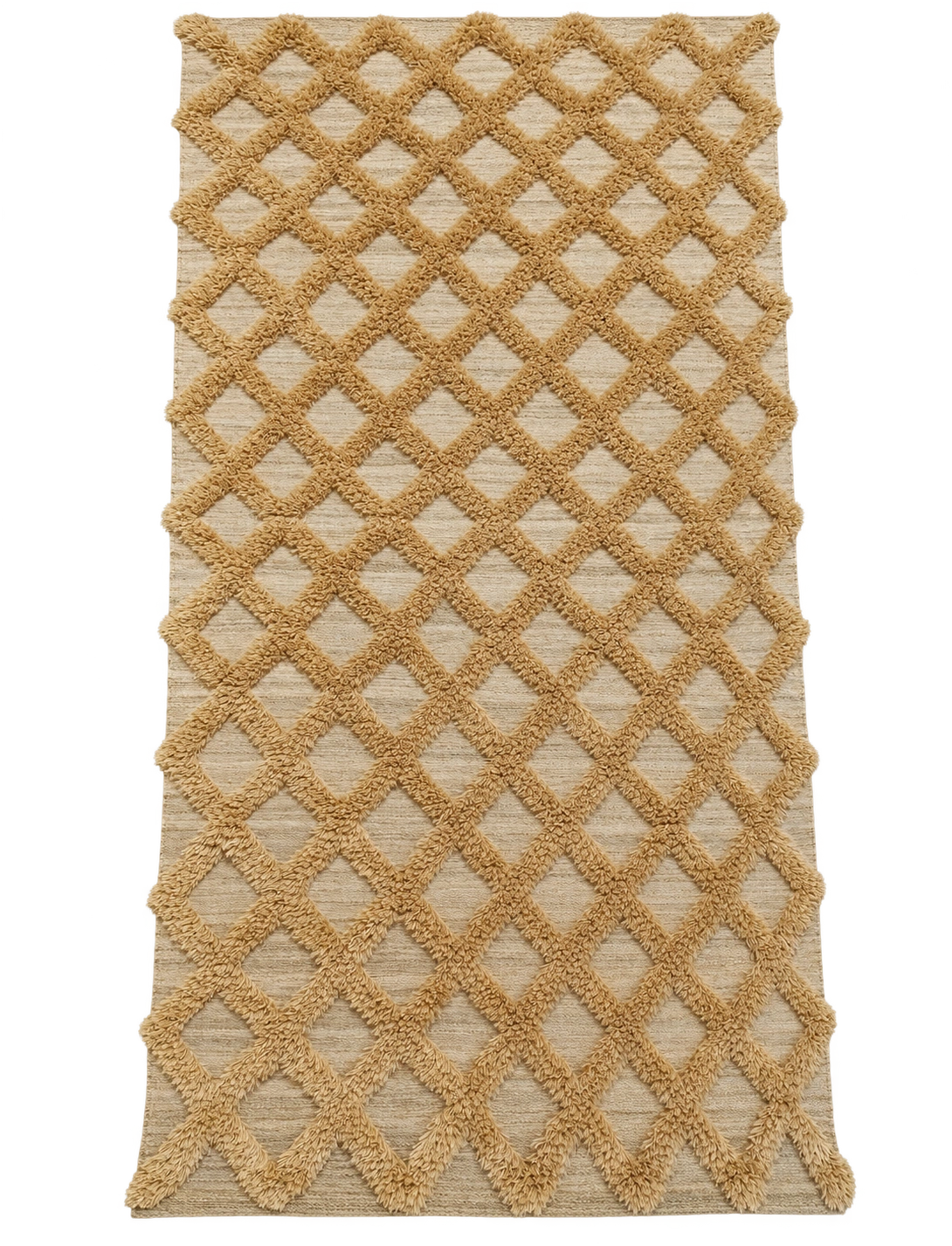 Handmade Modern Golden Kilim