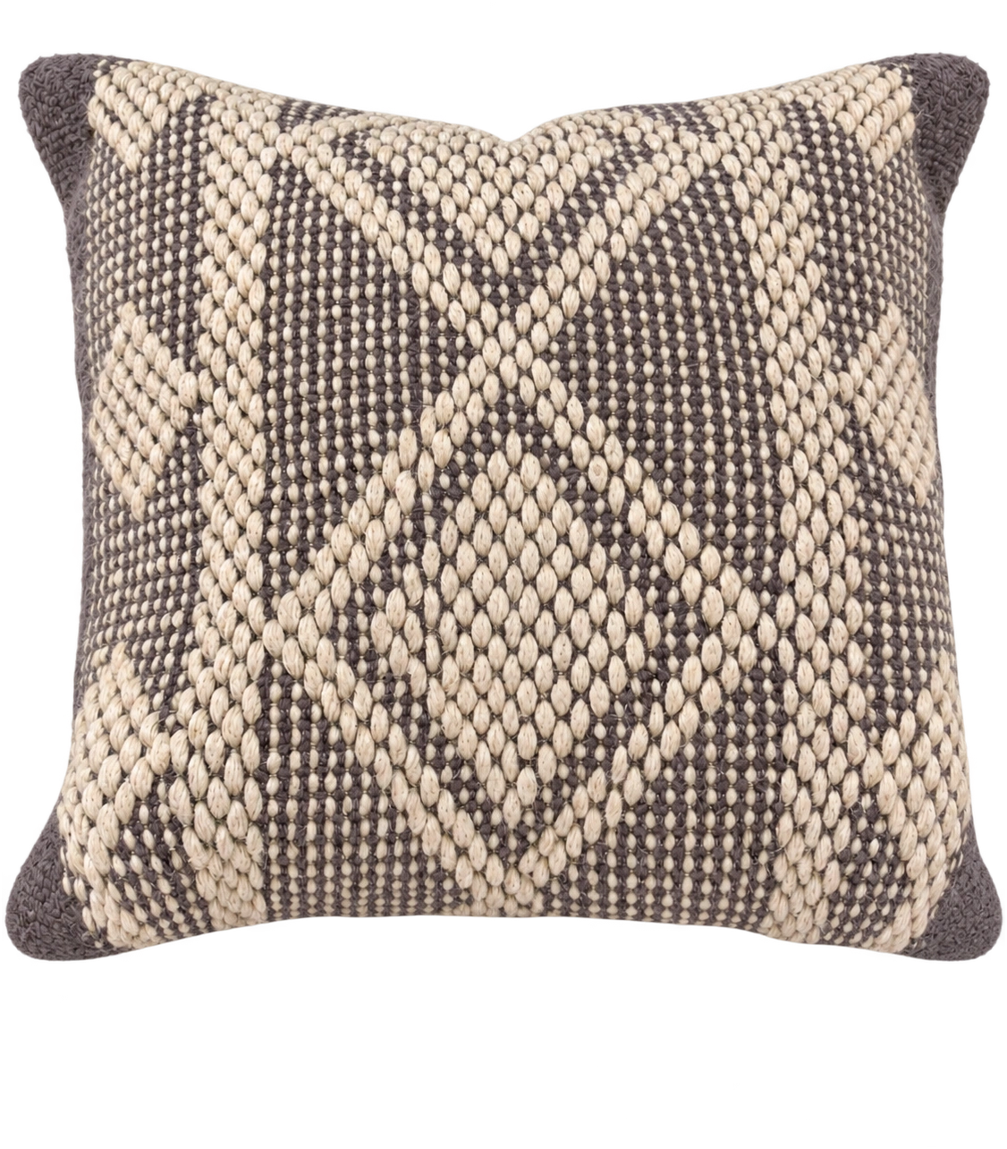 Handmade Modern Off White Purple Cushion