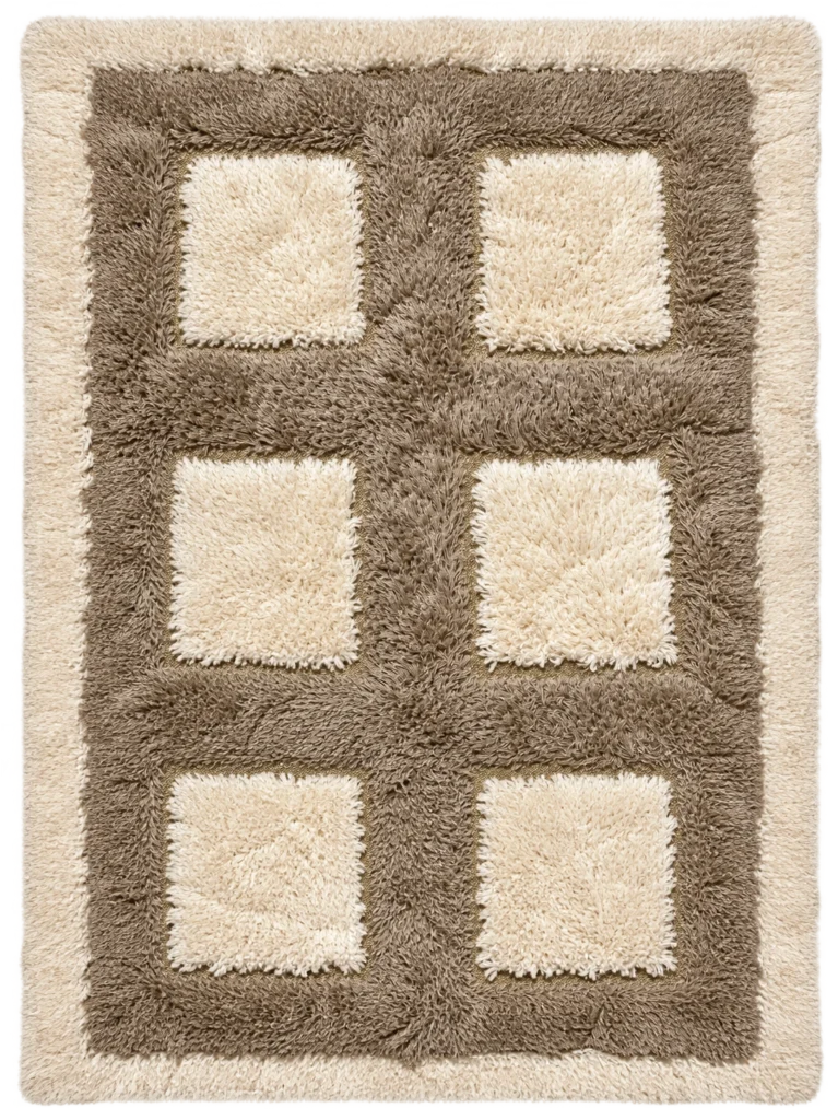 Handmade Modern Beige And Off White Kilim