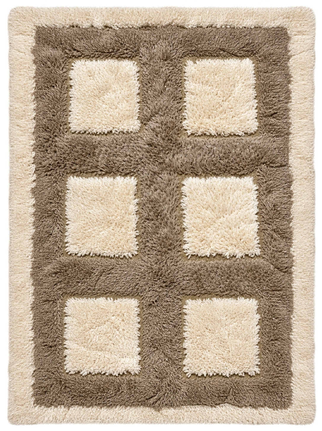 Handmade Modern Beige And Off White Kilim
