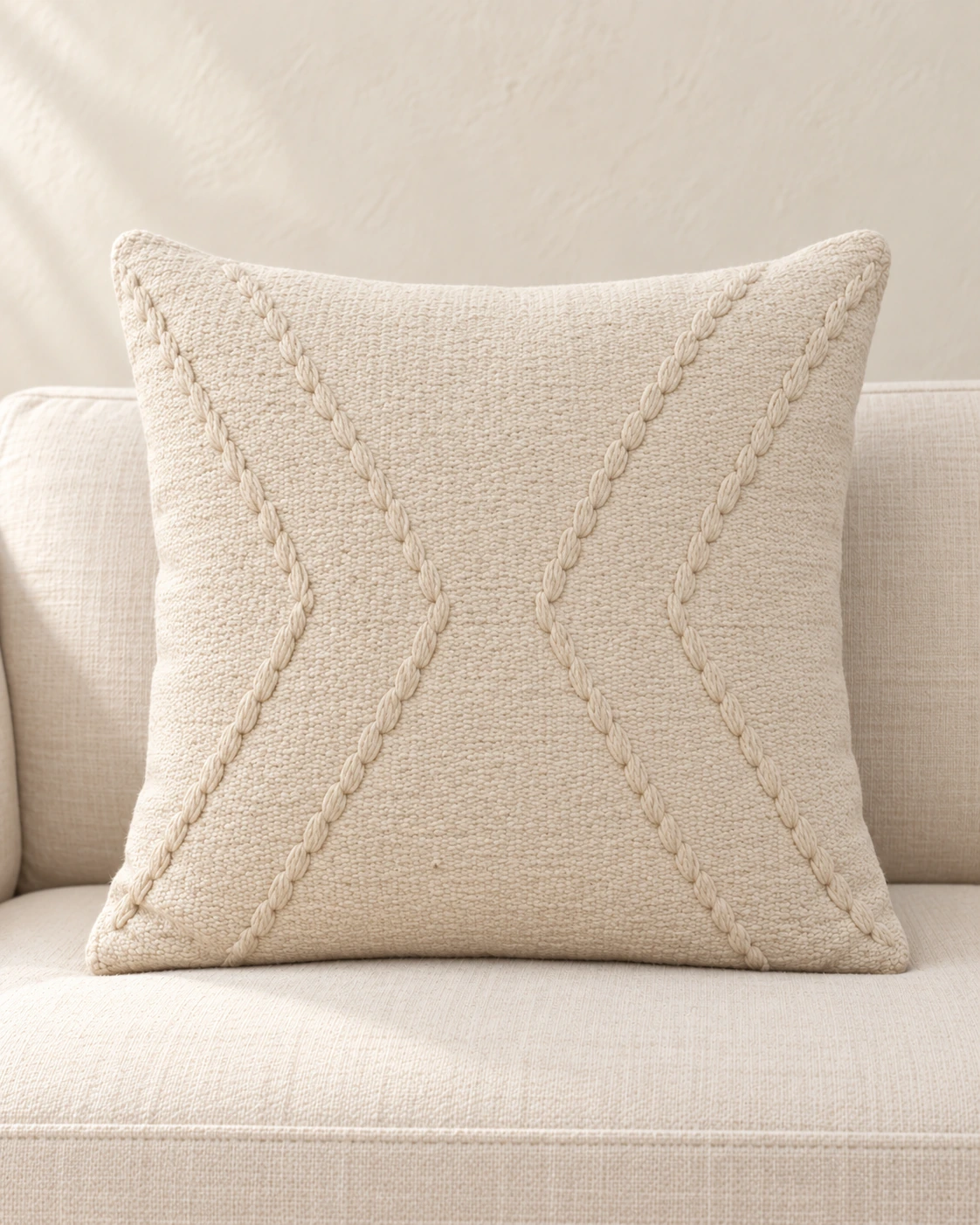 Handmade Modern Off white Cushion